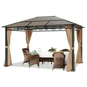Pavillon (3×4) TOOLPORT Gartenpavillon 3×4 m wasserdicht ALU