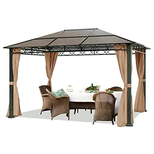 Pavillon (3×4) TOOLPORT Gartenpavillon 3×4 m wasserdicht ALU