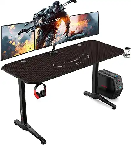 Gaming-Tisch AuAg Gaming Tisch 140 cm, mit Getränkehalter