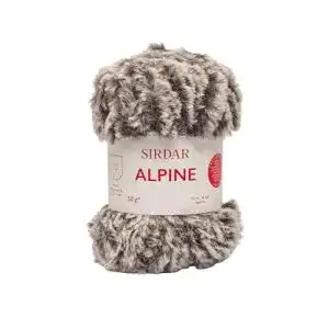 Flauschwolle Sirdar Alpine Luxe Kunstfellgarn, 50 g, Brindle
