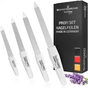 Nagelfeile Schwertkrone Hochwertige /Solingen Set 4-teilig Saphir