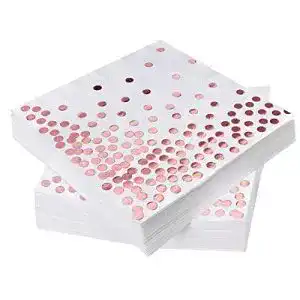 Servietten iZoeL 60 Rose Gold Dots 33 x 33cm 3-lagig