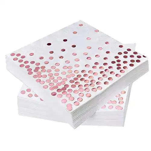 Servietten iZoeL 60 Rose Gold Dots 33 x 33cm 3-lagig