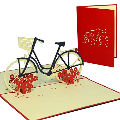 Fahrradkarte LINPOPUP ® LIN17180, POP UP 3D Karte rot, N156