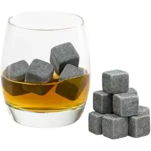 Whisky-Steine Grenhaven 9er Set Grau aus natürlichem Speckstein