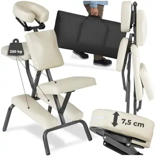 Die beste Massagestuhl TecTake Tattoostuhl + Tasche (Beige) 2026 Test Bestseller Massagestuhl TecTake Tattoostuhl + Tasche (Beige)