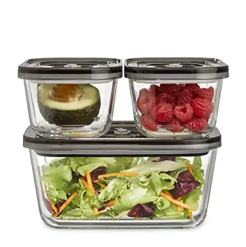 Vakuumbehälter Caso VacuBoxx Eco-Set, 3 stapelbare aus Glas