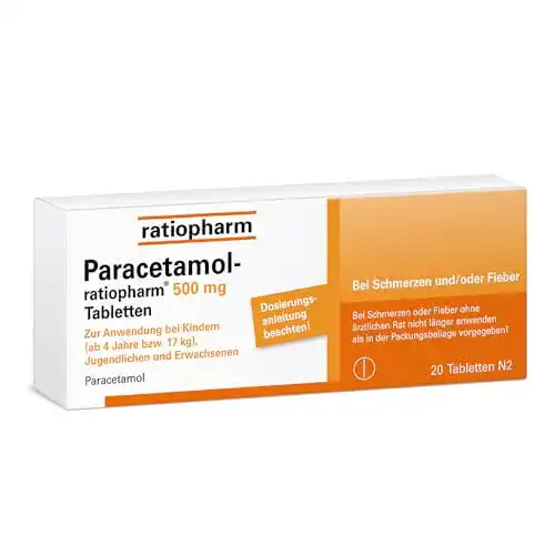 Kopfschmerztabletten Ratiopharm Paracetamol-® 500 mg, 20 Stck