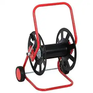 Schlauchwagen Romulus KNAUTHE rot/schwarz, rostfreier Stahl
