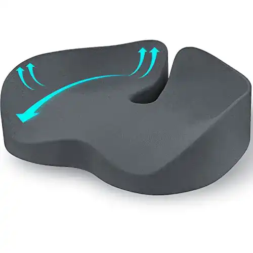 Sitzring Tusscle Sitzkissen, Memory Foam Gelkissen, 44 x 35 x 7 cm