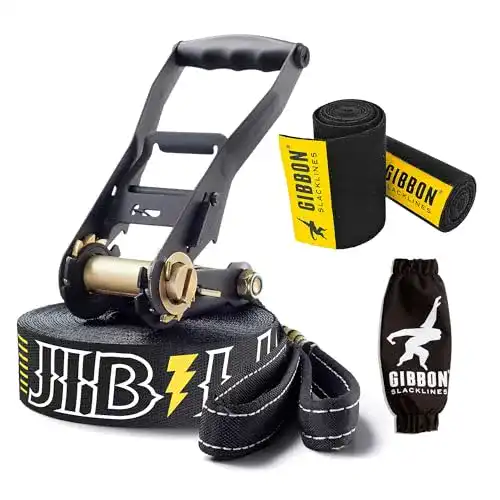 Gibbon-Slackline Gibbon Slacklines Jibline mit Treewear, Schwarz