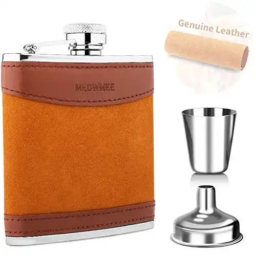 Flachmann MEOWMEE Edelstahl Set, 304 Lebensmittelechter