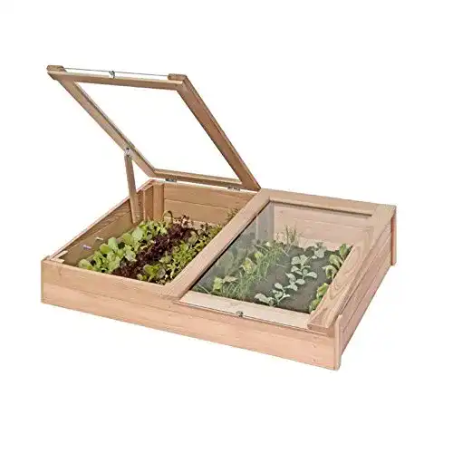 Gewächshäuser Holz Gartenpirat Frühbeetkasten aus Lärchen-Holz