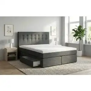 Boxspringbett 140×200 Tesla Dreams Ankona, Schublade, 7 Zonen