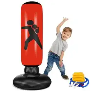 Aufblasbarer Boxsack EQARD für Kinder 157cm Freistehend
