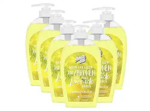 Flüssigseife Zitrone Duschdas, 6er Pack Zitronen & Rosmarinduft