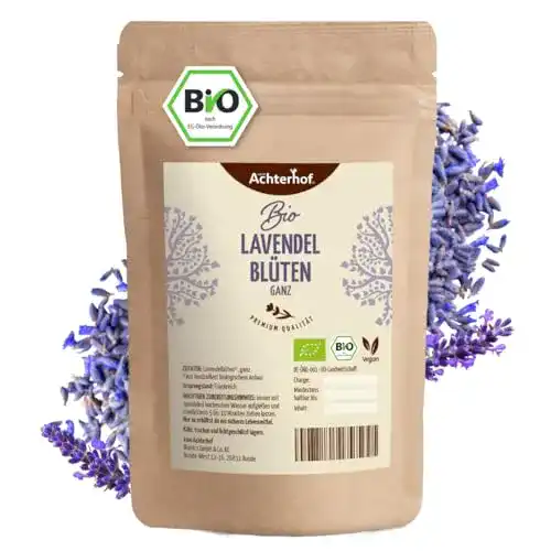 Lavendeltee vom-Achterhof Lavendelblüten Bio getrocknet, 250g