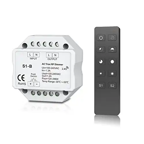 Funk-Dimmer Nutbro 100-240VAC AC Triac RF Push Dimmer