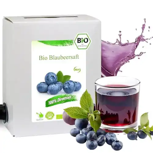 Heidelbeersaft GutFood – 3 Liter Bio – Bio Heidelbeeren Saft 3 l