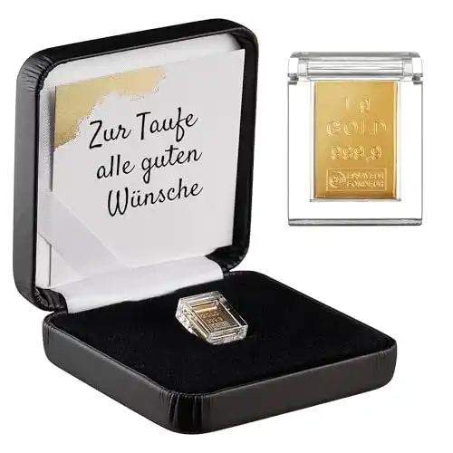 Goldbarren 1 g Goldstücke24 Gold zur Taufe inkl. Etui