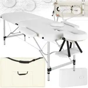 Kosmetikliege TecTake Mobile Aluminium Massageliege 2 Zonen