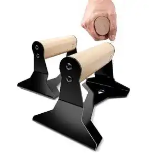 Liegestützgriffe PULLUP & DIP mit ergonomischem Holz Griff