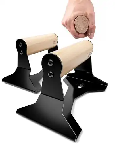 Liegestützgriffe PULLUP & DIP mit ergonomischem Holz Griff