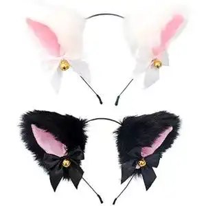 Katzenohren Auidy_6TXD 2 Stück Haarreif Fuchsohren Stirnband