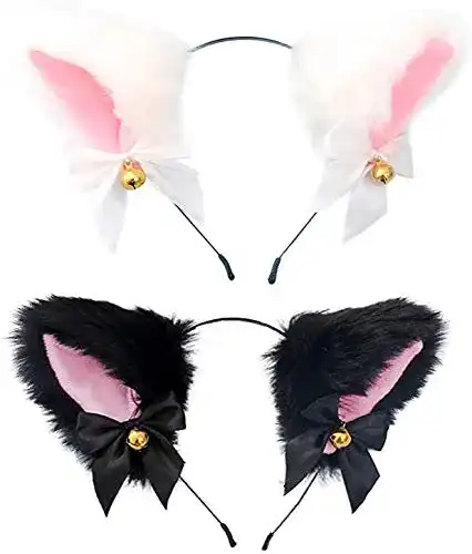 Katzenohren Auidy_6TXD 2 Stück Haarreif Fuchsohren Stirnband