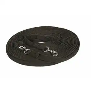 Doppellonge HKM 57629100 – Soft, 18 m lang, M, schwarz