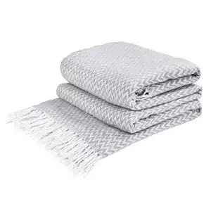 Sofadecke LoveYouHome Ecken Chevron Baumwolle 140×200 cm