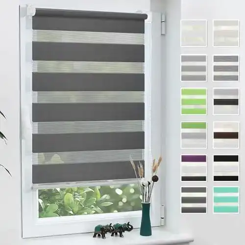 Verdunkelungsrollo Grandekor Doppelrollo Klemmfix, 40x120cm