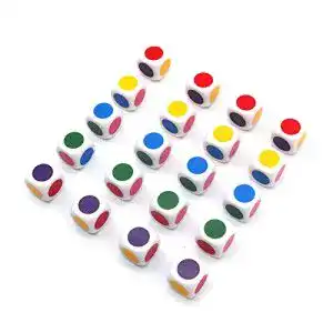 Farbwürfel DollaTek 20PCS mit Punkten Anpassbare Würfel
