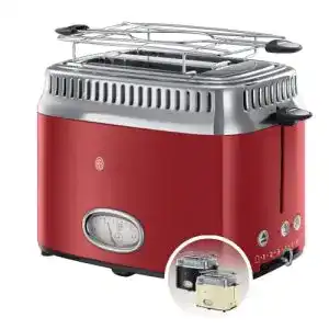 Retro-Toaster Russell Hobbs Toaster Retro Rot, 1300W