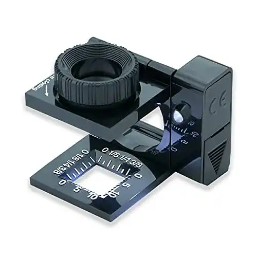 Fadenzähler Carson LinenTest 11,5x LED Lupe und mit Messskala