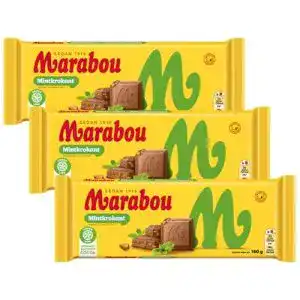 Marabou-Schokolade Marabou Mintkrokant 200g, 3er Pack