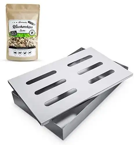 Räucherbox Räuchergarten Smokerbox mit Räucherchips, Edelstahl
