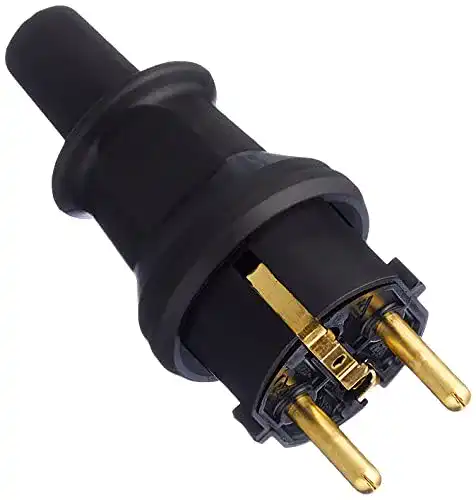 Schuko-Stecker Kopp Schutzkontakt-Stecker mit Knickschutztülle