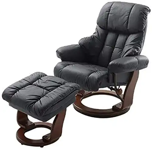 Relaxsessel mit Hocker Robas Lund Sessel Leder mit Hocker