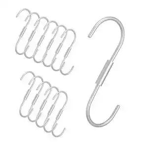 S-Haken Relaxdays, Silber S Haken 12er Set, Universalhaken