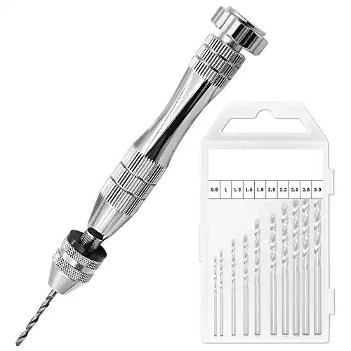 Handbohrer Lhedon Set,Spiralbohrer Bits (0.8-3mm), Werkzeuge