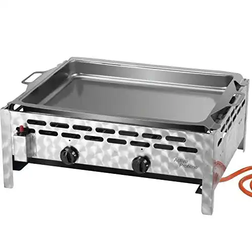 Gasbräter ACTIVA 2-flammiger Gastrobräter mit Stahlpfanne