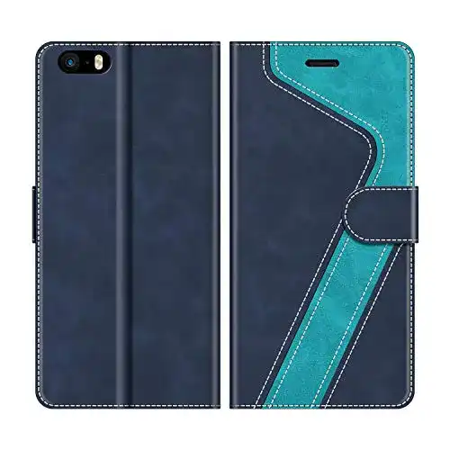 iPhone-SE-Hülle MOBESV Hülle Leder, iPhone SE Klapphülle
