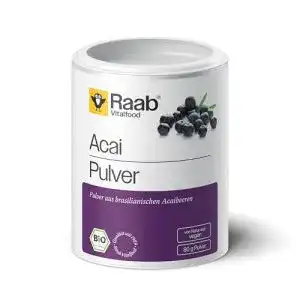 Acai-Beere Raab Vitalfood Bio Acai-Pulver mit Polyphenolen, 80 g