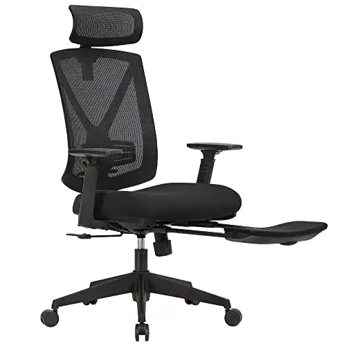 Songmics-Stuhl SONGMICS Bürostuhl mit Fußstütze