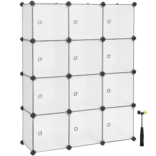 Steckregal SONGMICS Regalsystem, Schuhregal, Set 12 Würfel