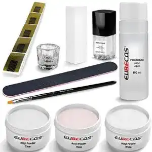 Acryl-Pulver EuBeCos Acryl Nagel Starterset PLUS Liquid 100ml