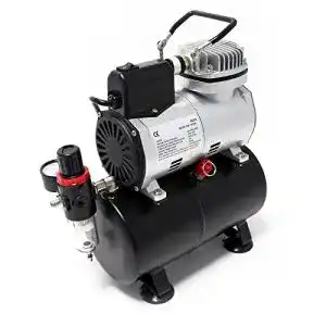 Flüsterkompressor Wiltec Airbrush Kompressor AF186 mit Lufttank