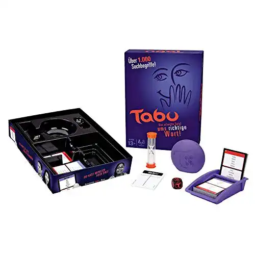 Quizspiele Hasbro Tabu, klassisches Partyspiel, ab 13 Jahren