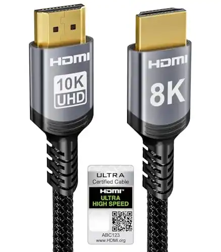 8K-HDMI-Kabel Sniokco 8K HDMI 2.1 Kabel 2M, Zertifiziert 48Gbps Ultra